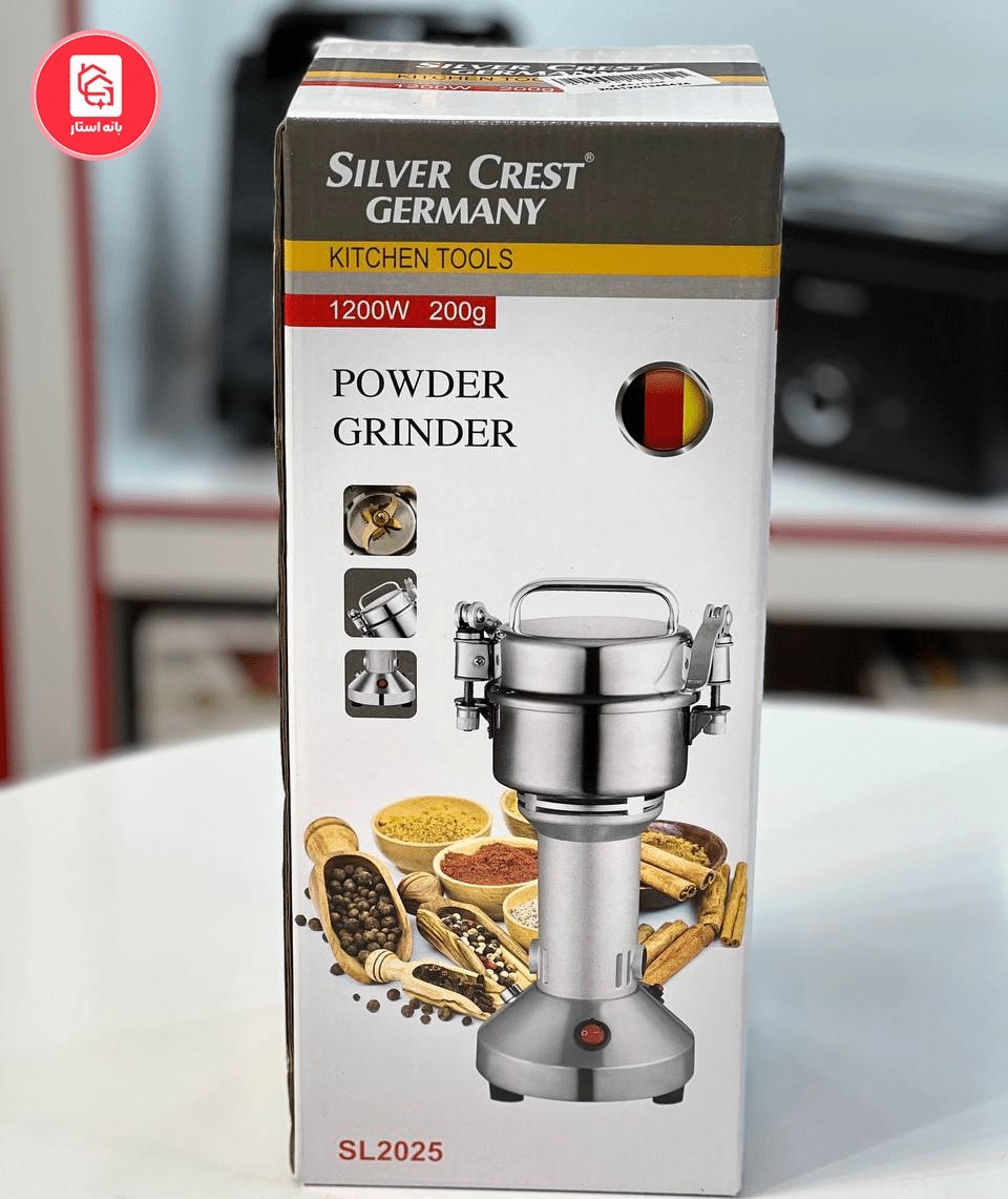 آسیاب نیمه صنعتی سیلور کرست مدل SL-2025 ظرفیت ۲۰۰ گرم