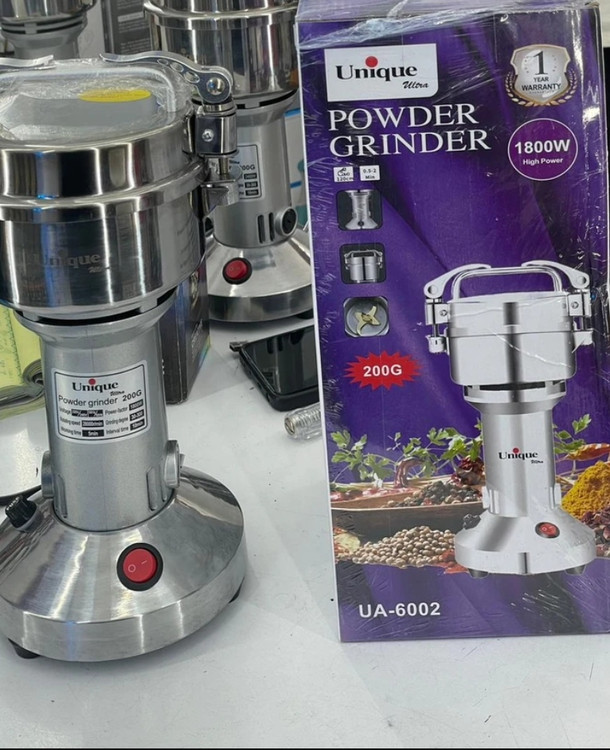 آسیاب صنعتی یونیک مدل UA6002 ظرفیت ۲۰۰ گرم قدرت ۱۸۰۰ وات