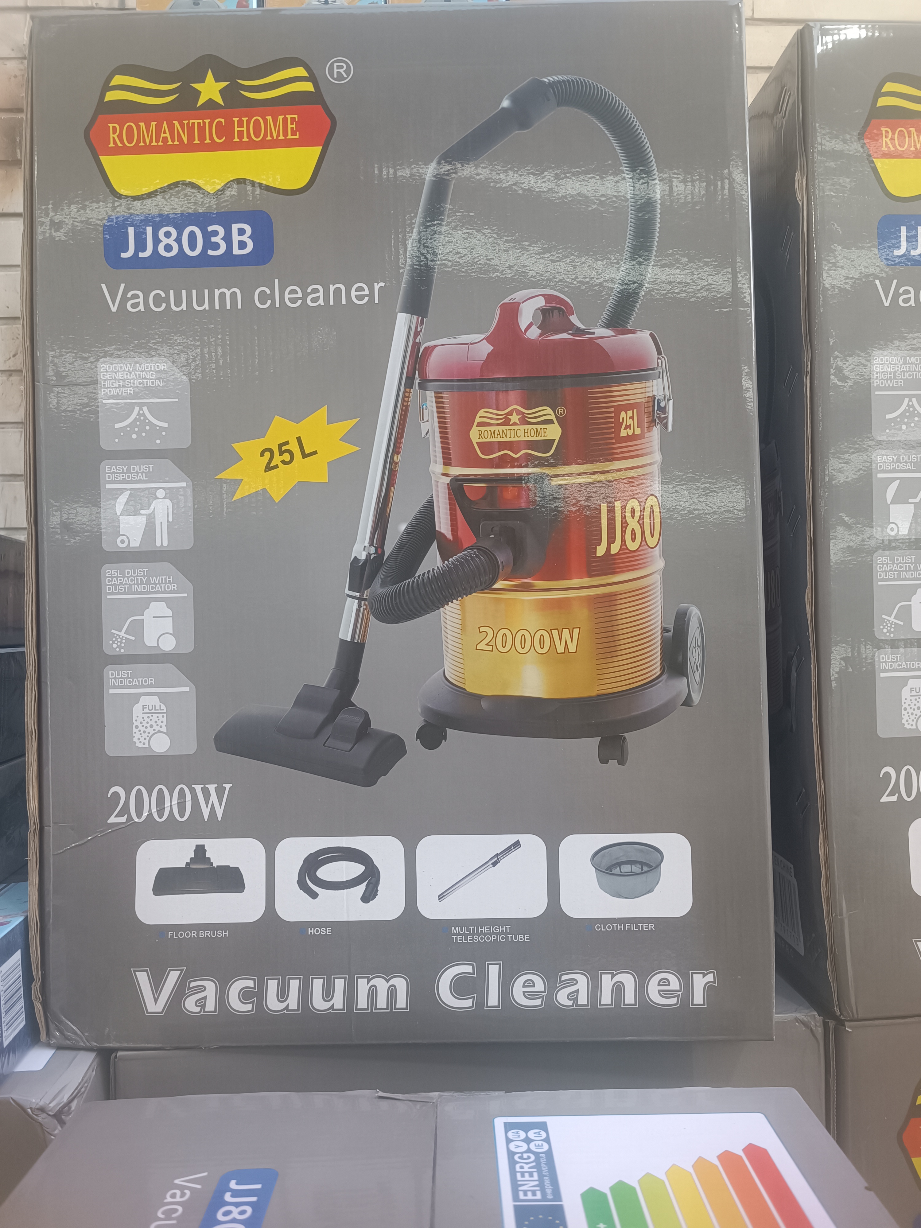 جاروبرقی سطلی 25 لیتری رمانتیک هوم مدل JJ-803B